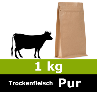 Wunschnapf Rind Pur 1 kg - ideal als Trocken Barf oder Leckerlie